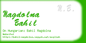 magdolna bahil business card